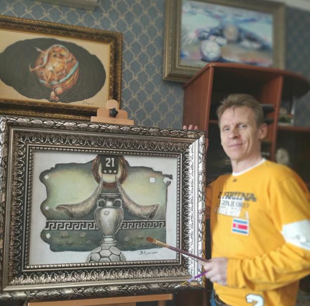 Владимир Кириленко к Евро-2021 по Футболу написал картину «Удача»