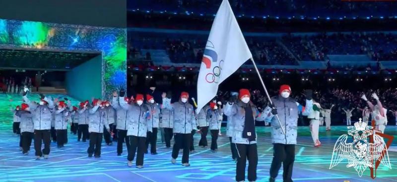 Спортсмены Росгвардии прошли под знаменем российской сборной на открытии Олимпийских игр в Пекине