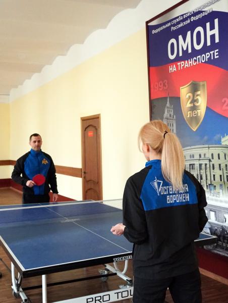 В Воронеже определили лучших росгвардейцев на турнире по настольному теннису