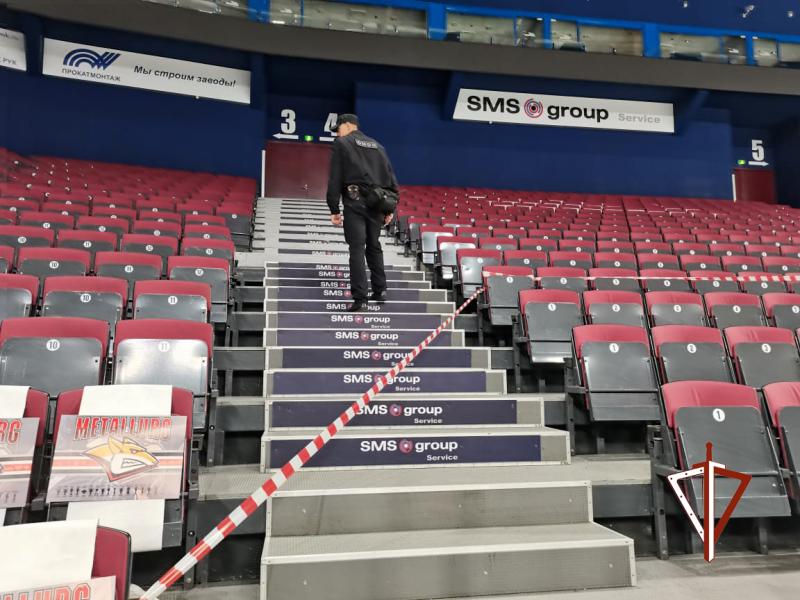 Росгвардейцы обеспечили правопорядок во время проведения матча Континентальной хоккейной лиги в Магнитогорске