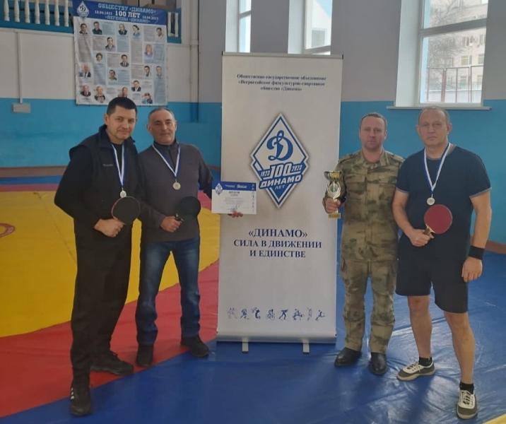 В Мордовии команда ветеранов Росгвардии успешно выступила в турнире по настольному теннису