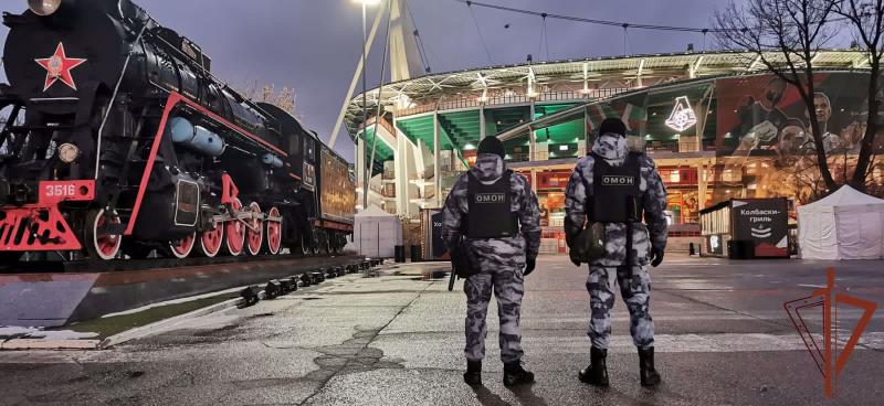 Росгвардия обеспечила безопасность на проведении футбольного матча в столице