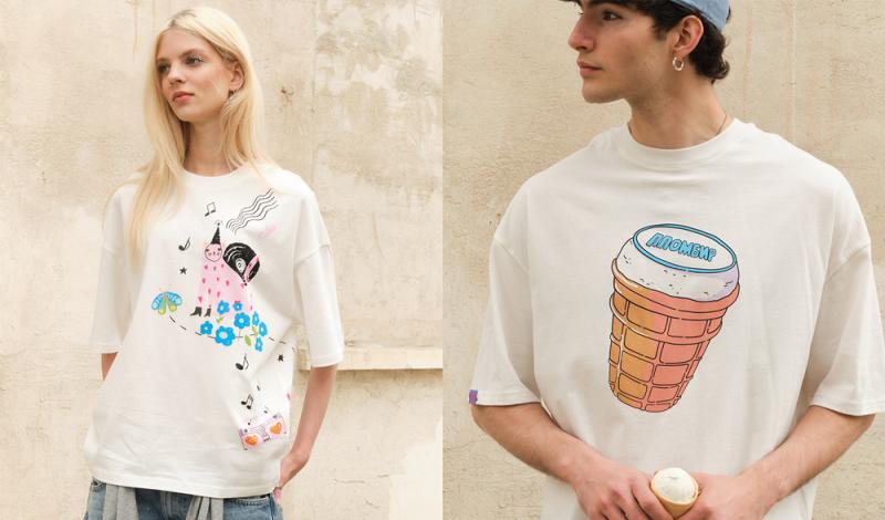 Ozon х ТВОЕ выпустили совместную коллекцию футболок с принтами от художников арт-проекта Ozon Баллон