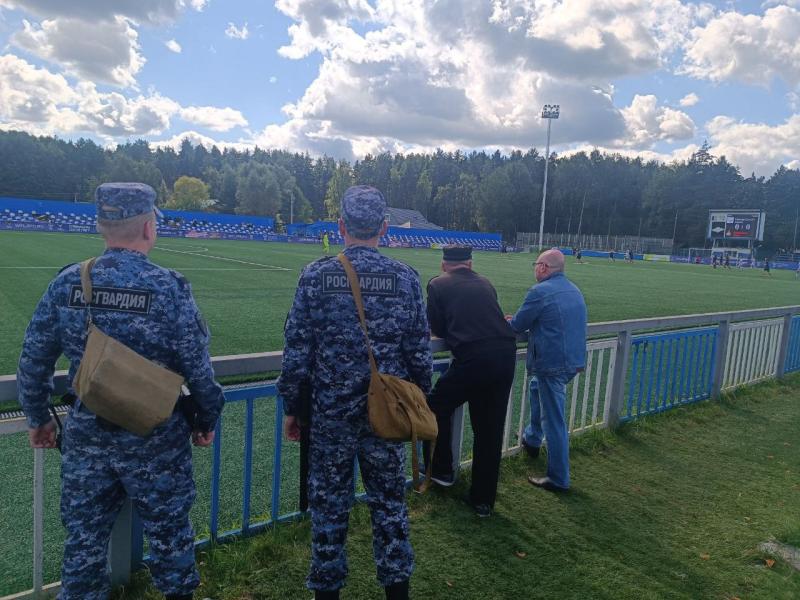 Сотрудники Егорьевского отдела вневедомственной охраны Росгвардии обеспечили правопорядок при проведении футбольного матча
